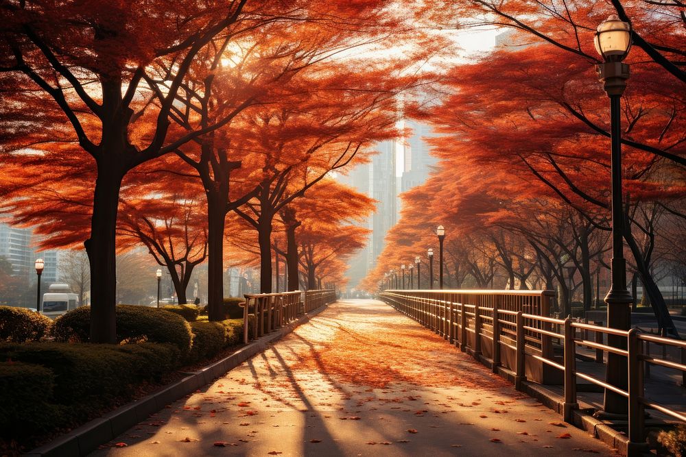 Autumn city nature plant. AI generated Image by rawpixel.