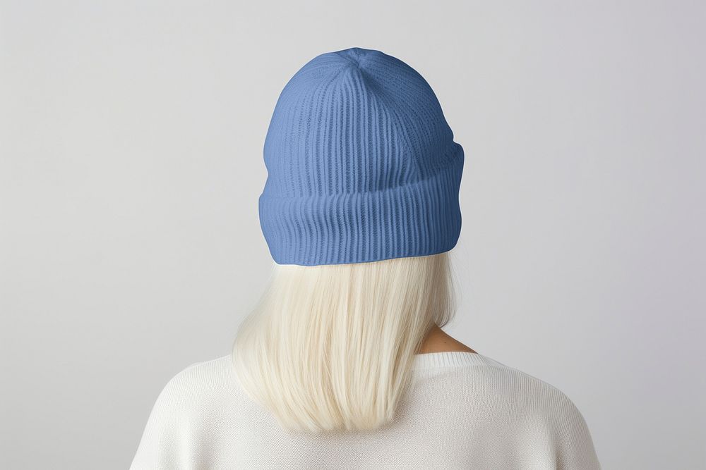 Winter beanie mockup, headwear accessory psd