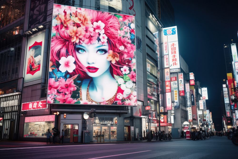 Billboard advertisement metropolis outdoors. AI generated Image by rawpixel.
