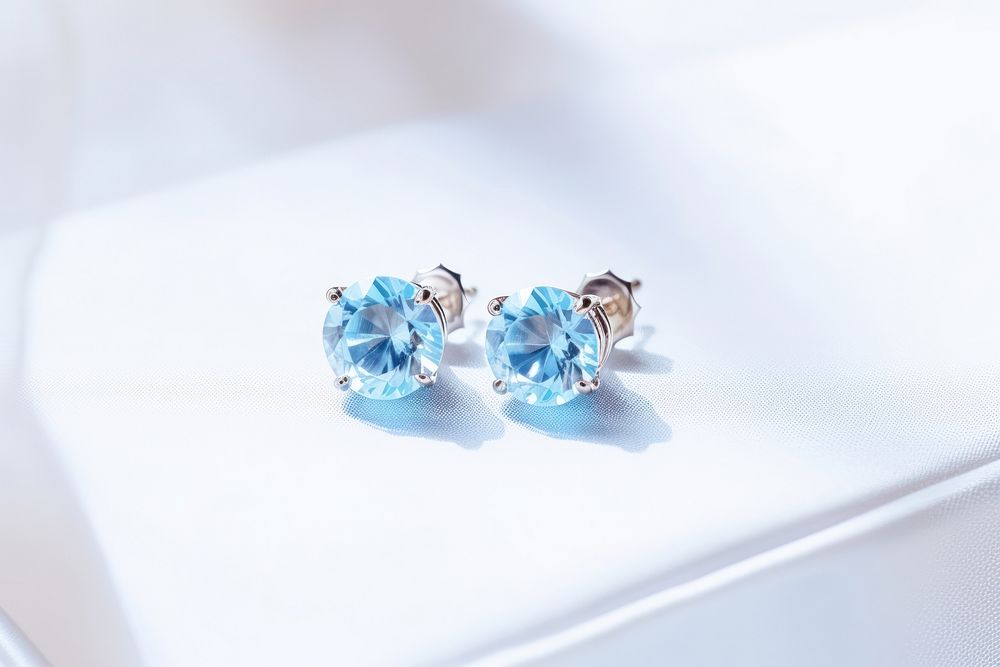 Jewelry earring gemstone diamond. AI generated Image by rawpixel.