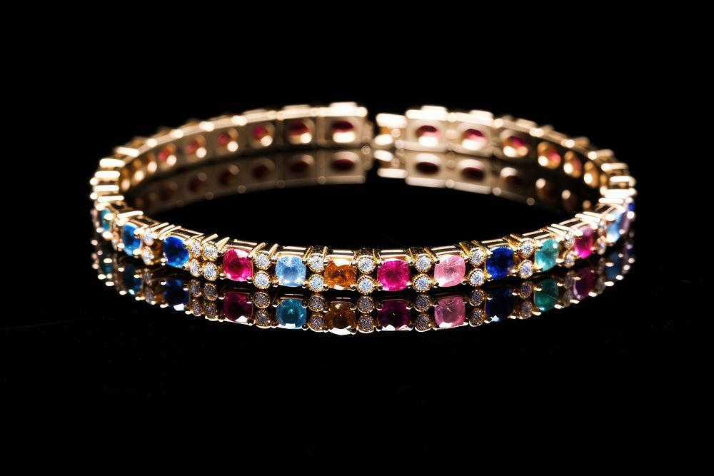 Bracelet gemstone necklace jewelry. AI generated Image by rawpixel.