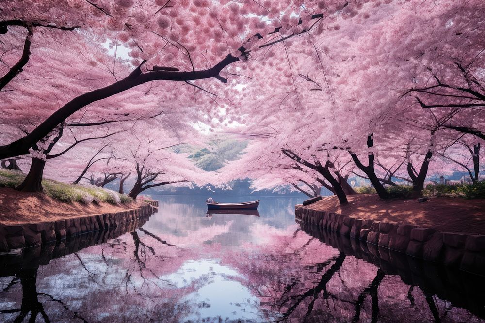 Nature landscape outdoors blossom. AI generated Image by rawpixel.