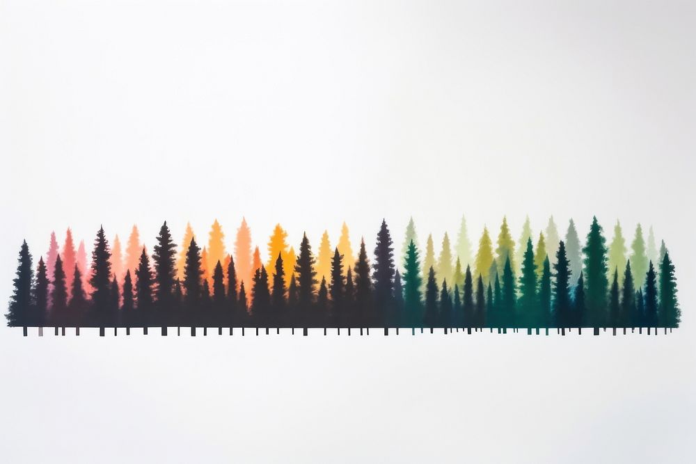 Nature forest silhouette plant. AI generated Image by rawpixel.