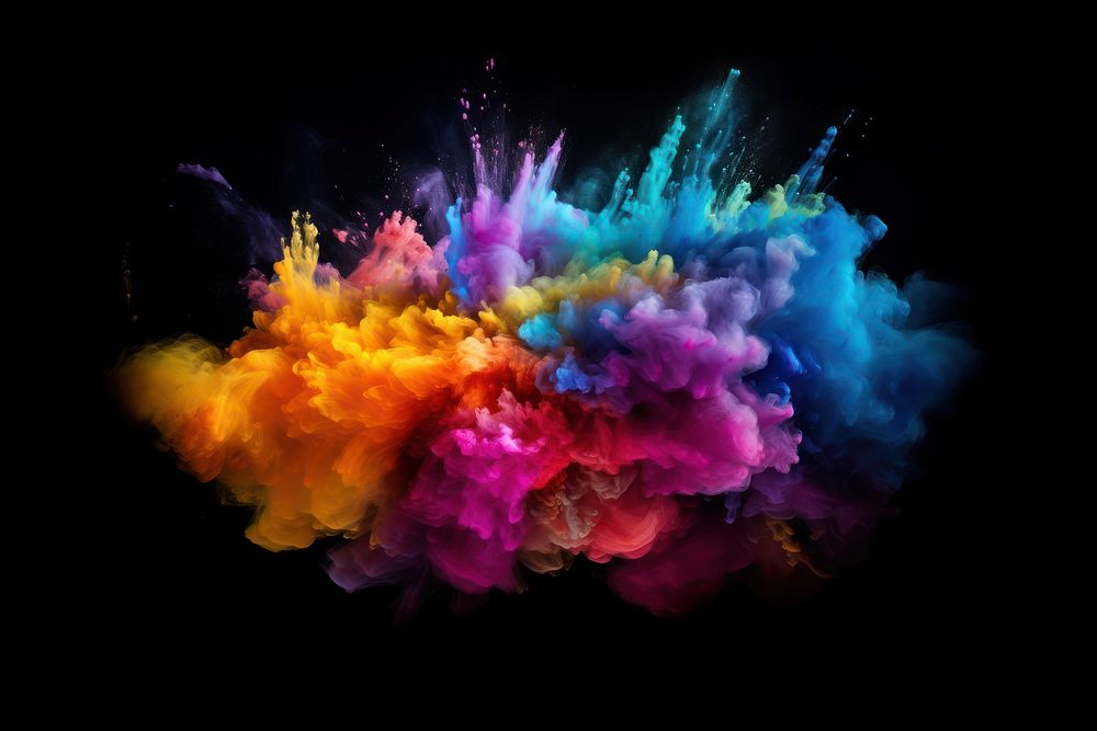 Abstract smoke dust black background. 