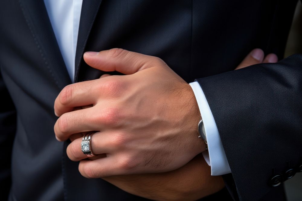 Ring hand jewelry wedding. 