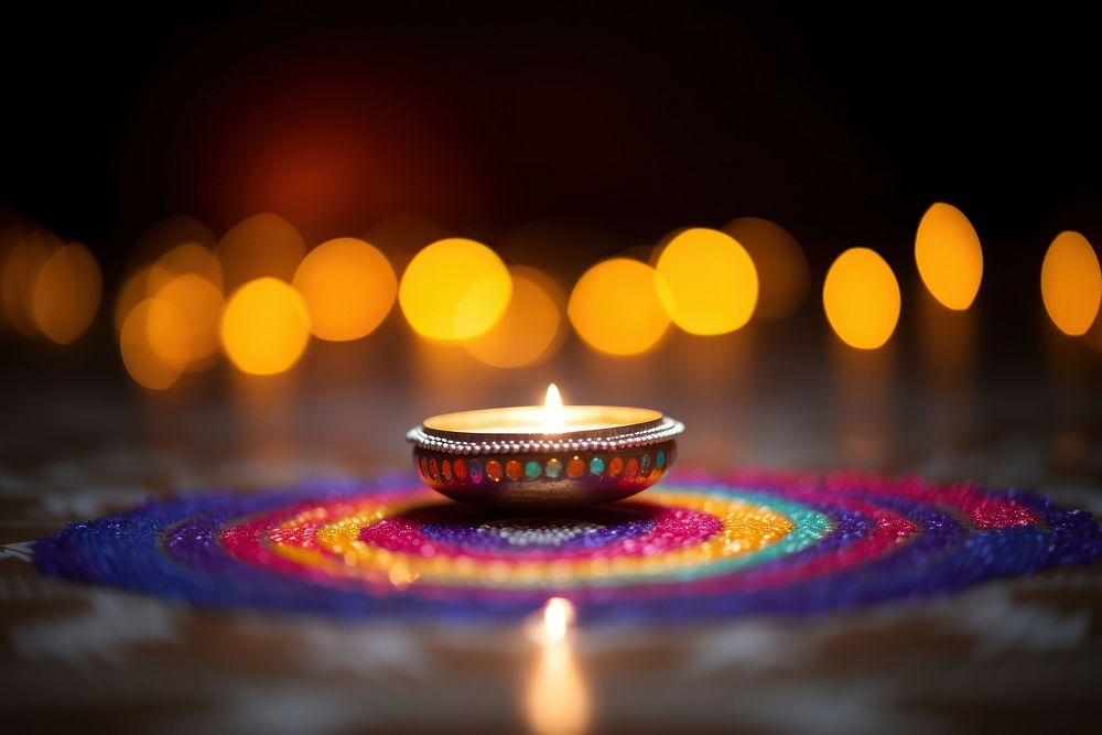 Festival candle diwali nature. AI generated Image by rawpixel.