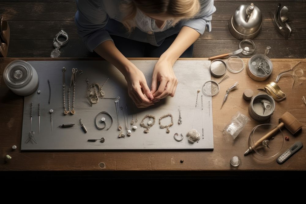 Jewelry workbench making table. AI generated Image by rawpixel.