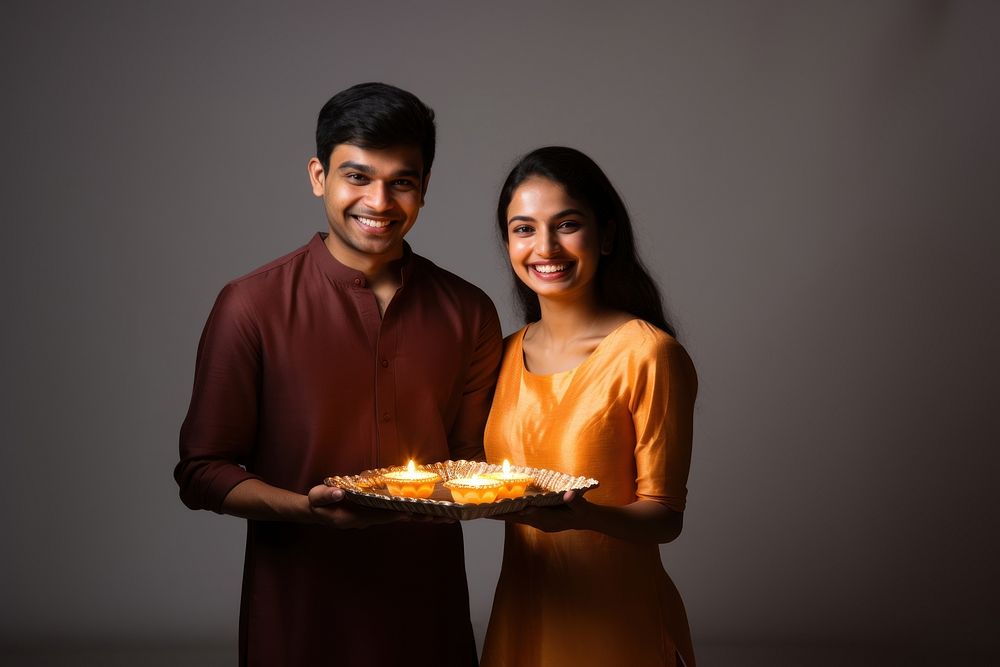 Festival smiling diwali adult. AI generated Image by rawpixel.
