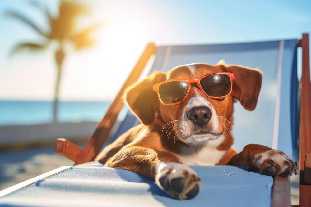 Summer puppy dog sunglasses. AI | Free Photo - rawpixel