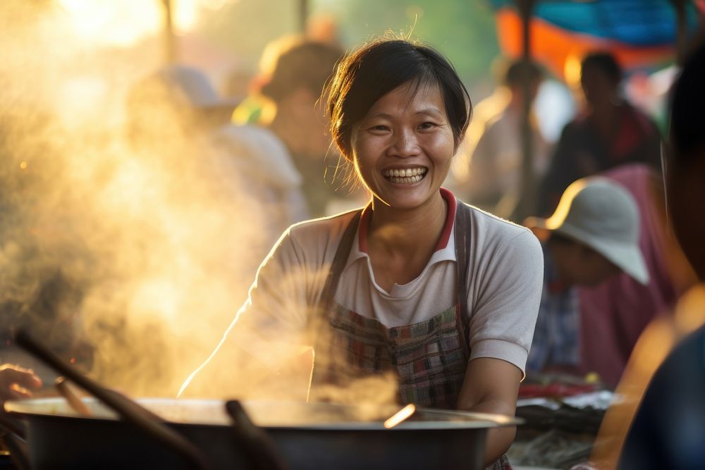 Smile market adult food. AI generated Image by rawpixel.
