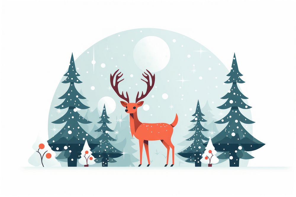 Christmas decoration outdoors mammal. AI generated Image by rawpixel.