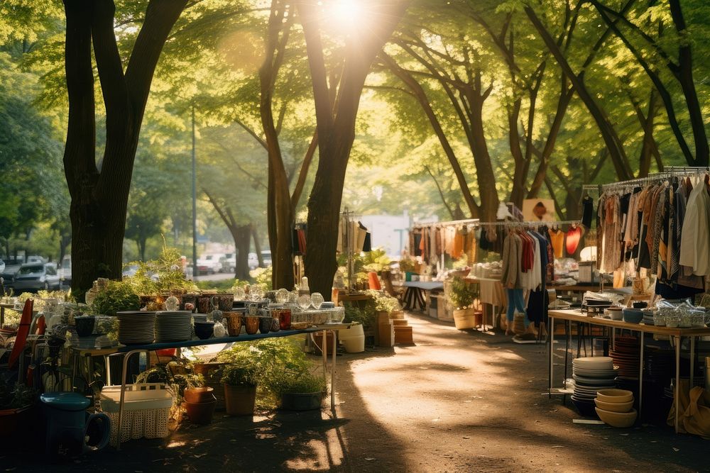 Market outdoors street nature. AI generated Image by rawpixel.