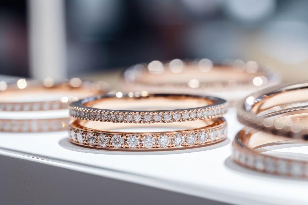 Jewelry ring diamond bangles. AI generated Image by rawpixel.