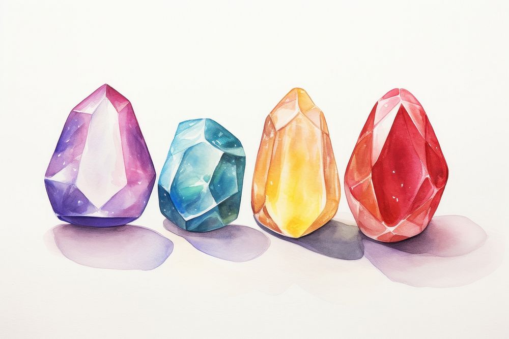 Gemstone jewelry white background accessories. AI generated Image by rawpixel.