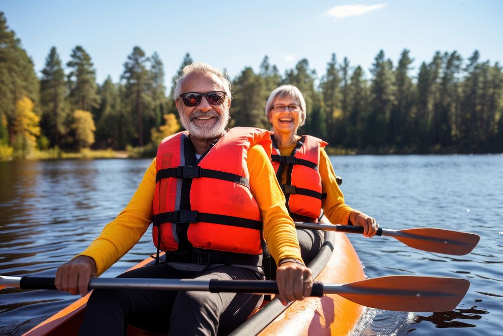 Canoeing recreation lifejacket vehicle. AI generated Image by rawpixel.