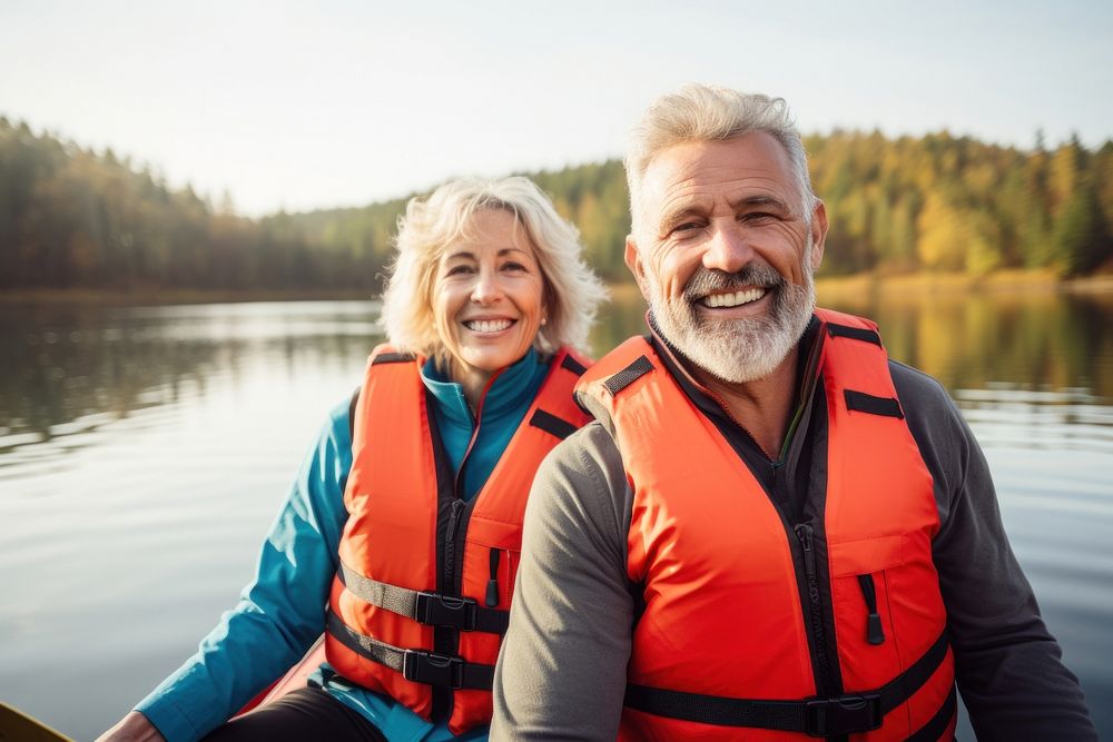 Recreation lifejacket portrait outdoors. AI generated Image by rawpixel.