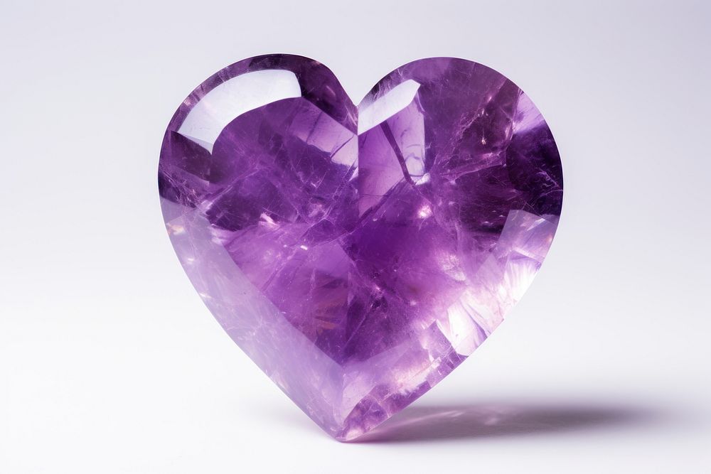 Amethyst gemstone mineral crystal. AI generated Image by rawpixel.