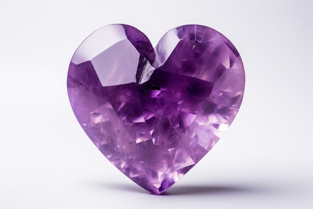 Amethyst gemstone crystal mineral. AI generated Image by rawpixel.