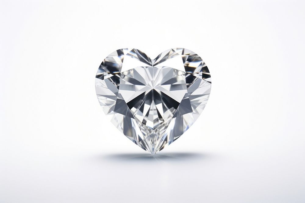 Diamond gemstone jewelry heart. AI generated Image by rawpixel.