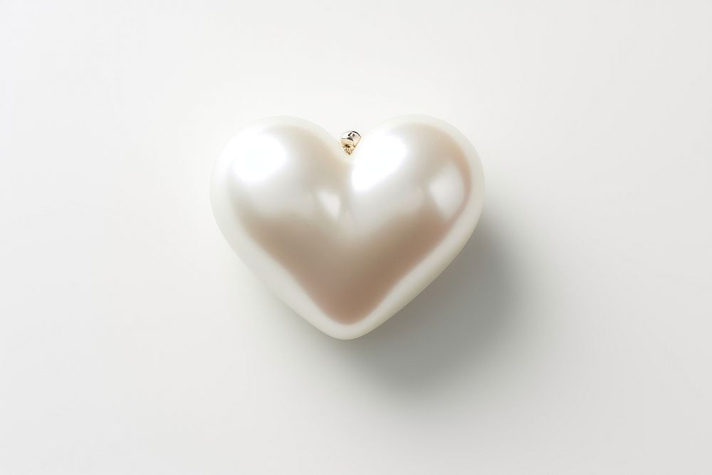 Jewelry heart pearl white. AI generated Image by rawpixel.