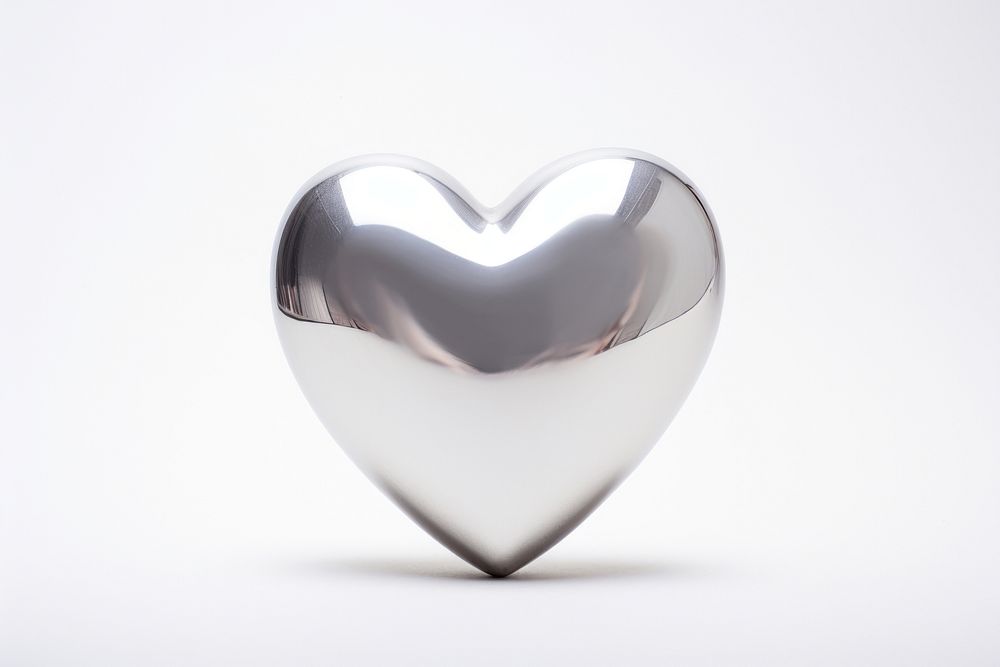Jewelry shape heart white. AI generated Image by rawpixel.
