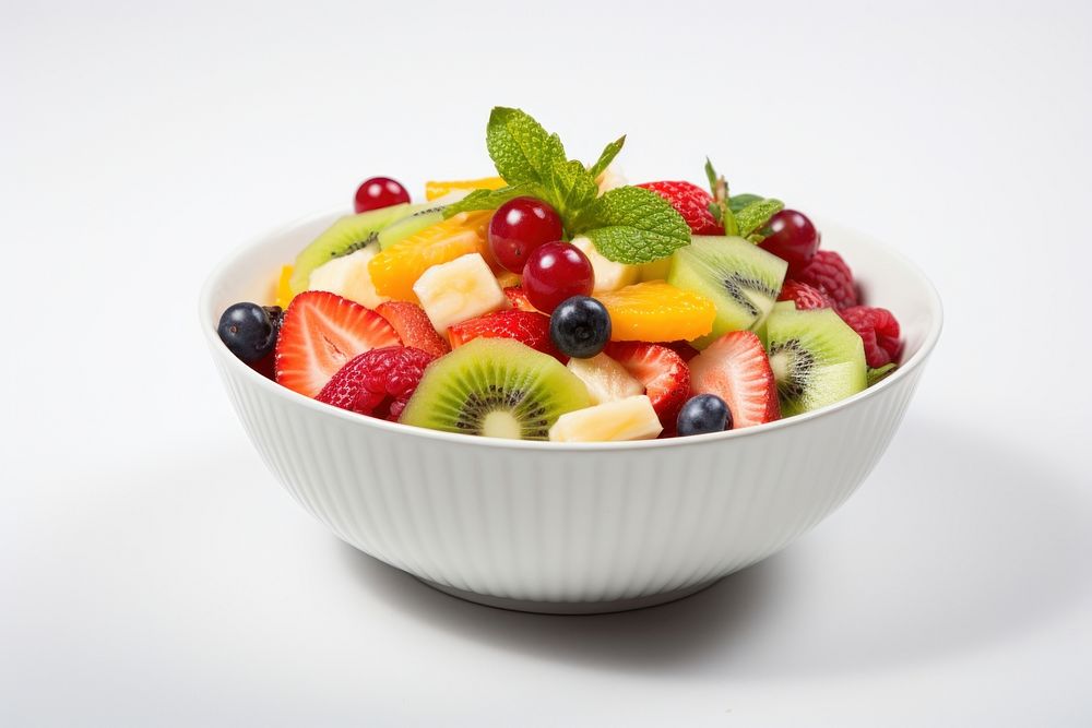 Fruit salad bowl blueberry. 