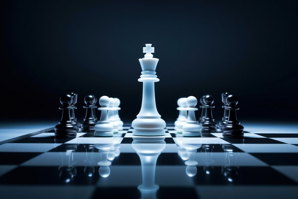 Chess game intelligence competition. AI generated Image by rawpixel.