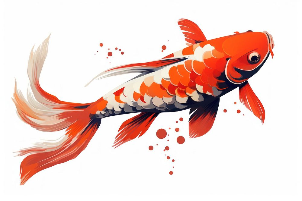 Fish koi goldfish animal. AI generated Image by rawpixel.