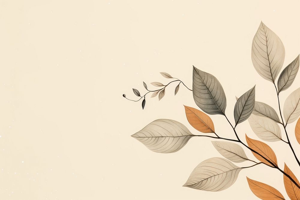 Pattern drawing plant leaf. AI generated Image by rawpixel.