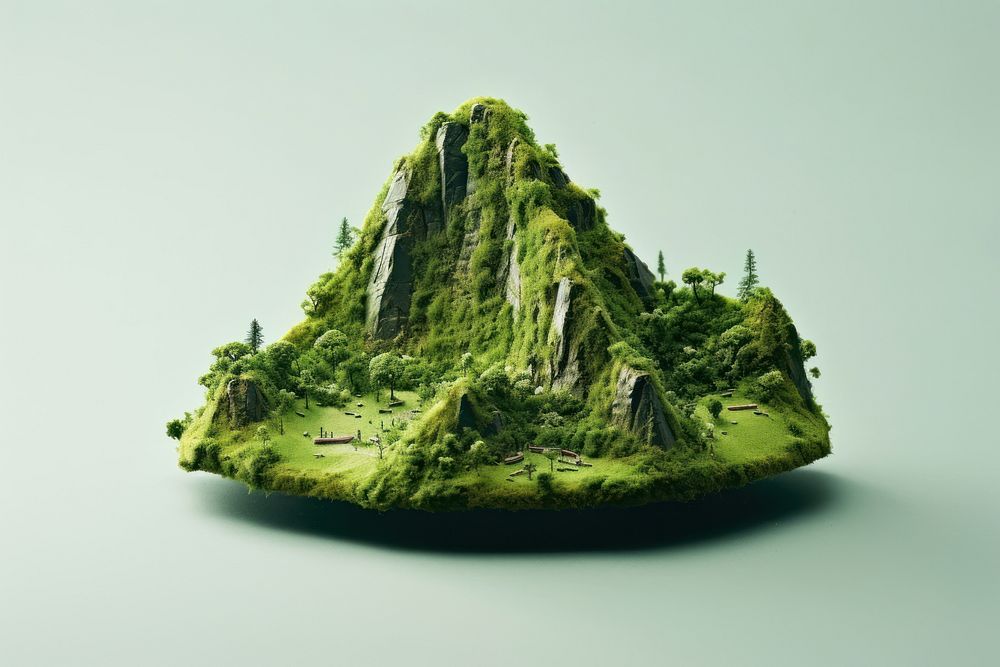 Rainforest landscape mountain nature. AI generated Image by rawpixel.