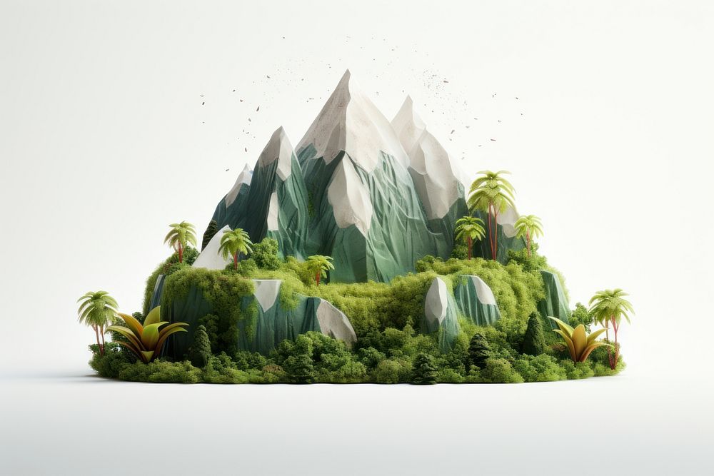 Vegetation mountain outdoors nature. AI generated Image by rawpixel.