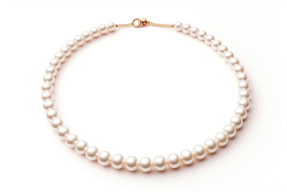 Necklace pearl jewelry white. AI generated Image by rawpixel.