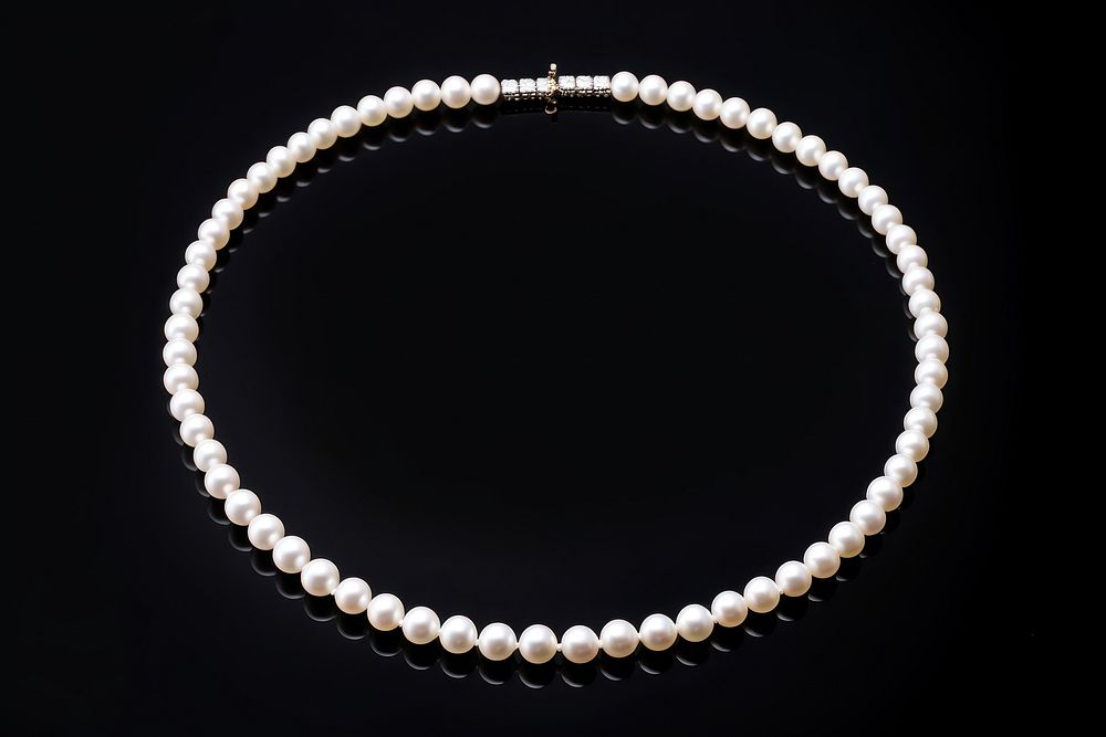 Necklace pearl jewelry white. AI generated Image by rawpixel.
