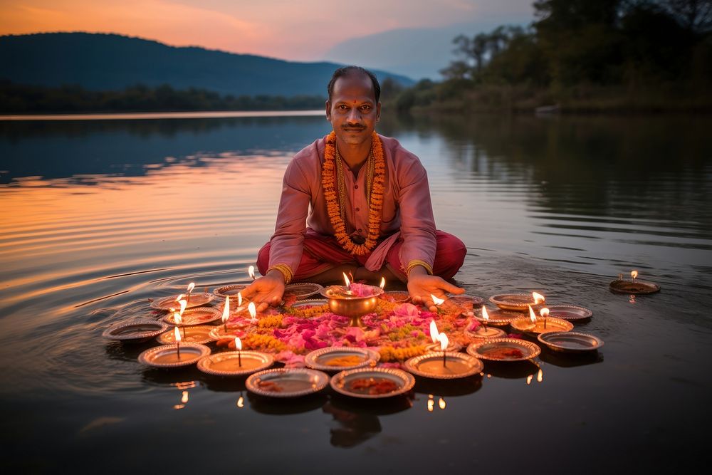 Festival nature diwali spirituality. AI generated Image by rawpixel.