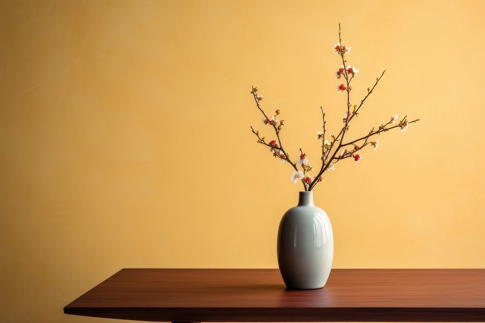 Table vase furniture flower. AI generated Image by rawpixel.