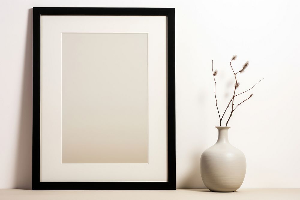 Frame vase decoration still life. AI generated Image by rawpixel.