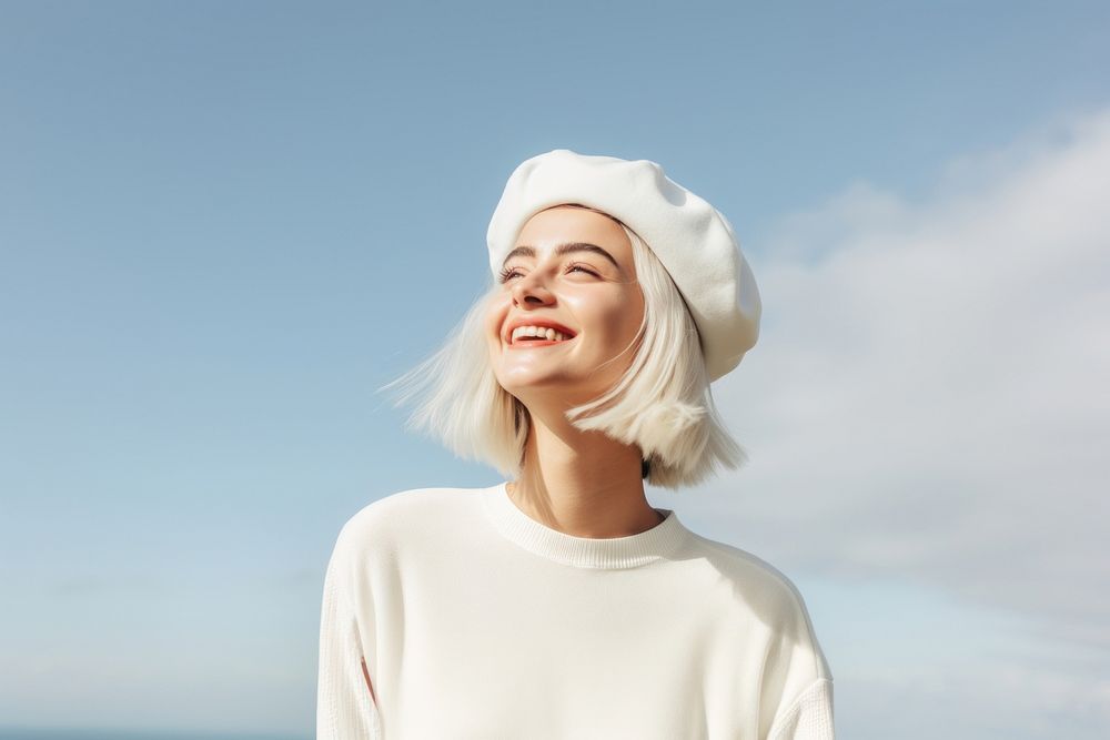 Outdoors adult smile white. AI generated Image by rawpixel.