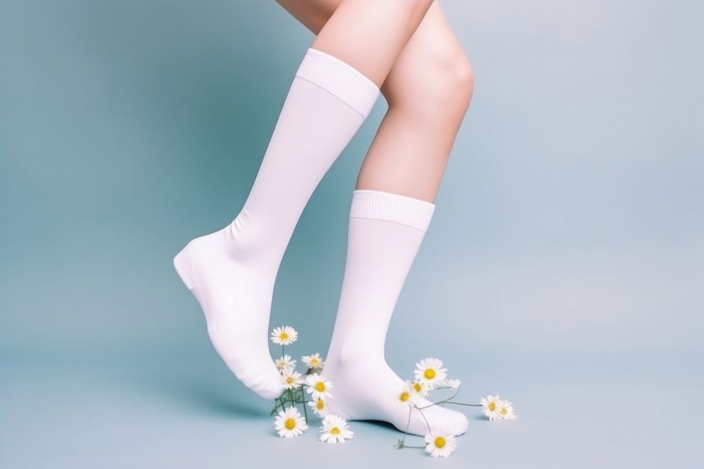 Flower sock plant pantyhose. AI generated Image by rawpixel.