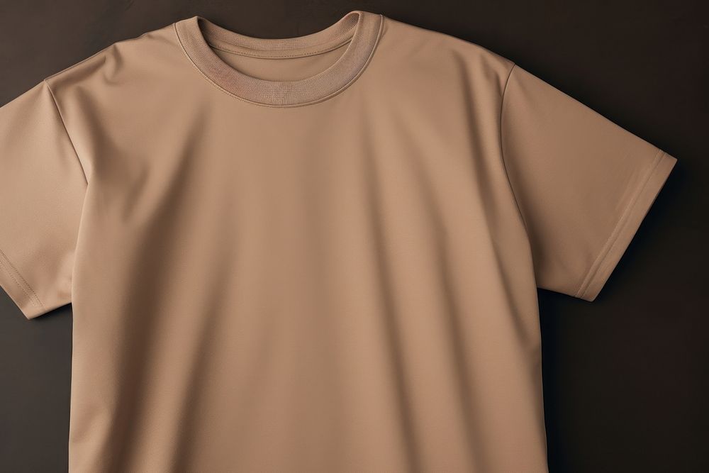 T-shirt sleeve khaki coathanger. 