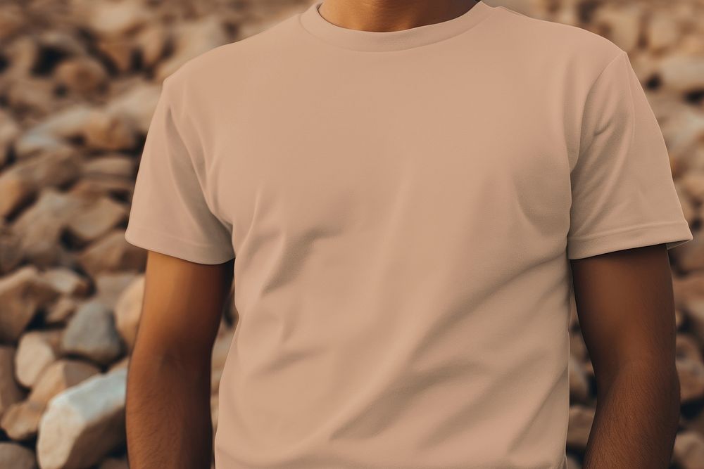 Realistic t-shirt mockup, casual fashion psd