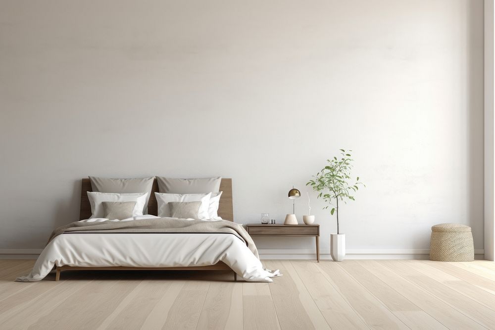 Bedroom floor wood architecture. 