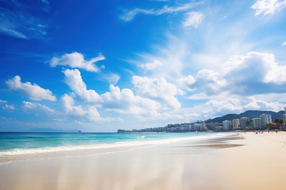 Beach sky outdoors horizon. 