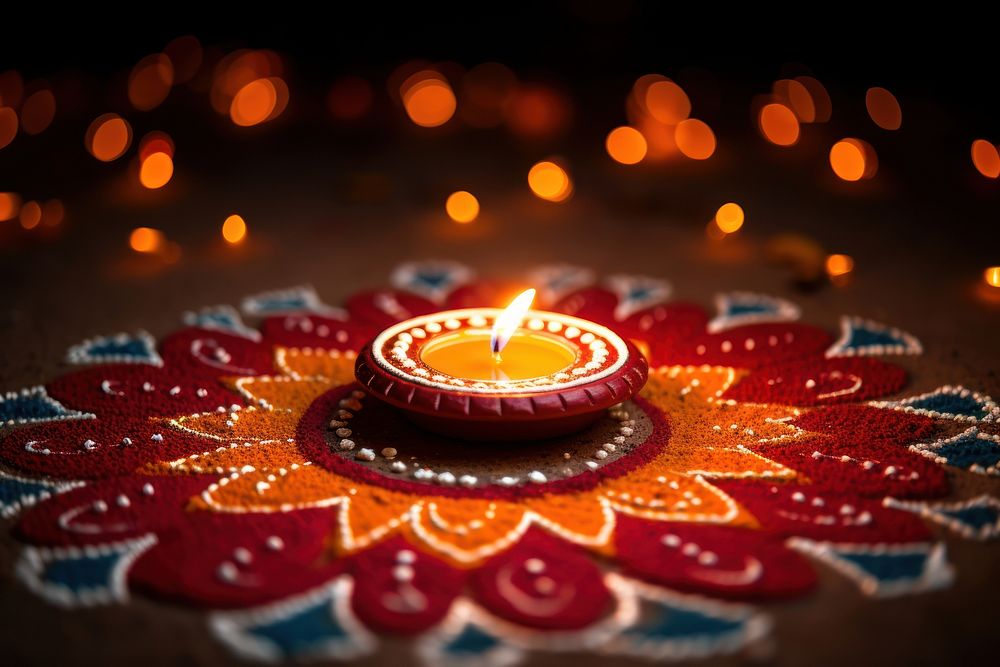 Festival candle diwali light. 