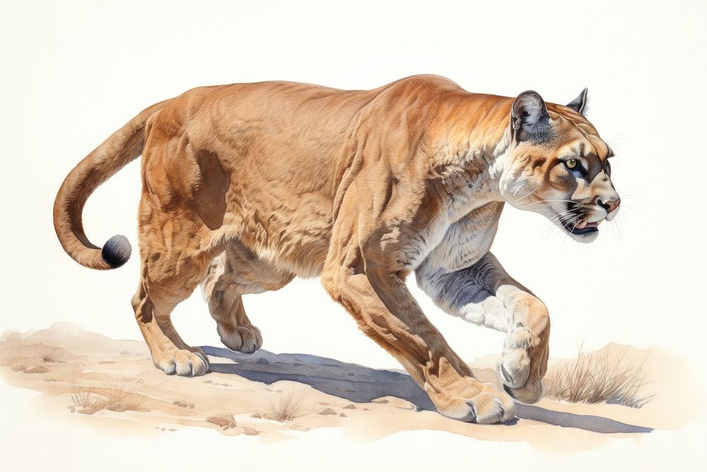 Wildlife animal mammal puma. AI generated Image by rawpixel.