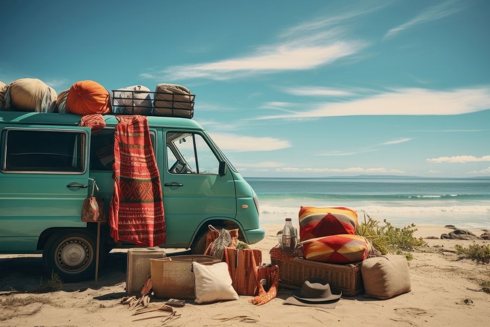 Accessories vacation vehicle beach.