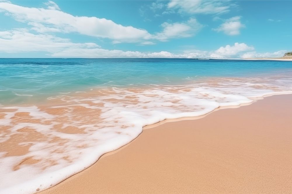 Beach ocean sea sky. AI generated Image by rawpixel.