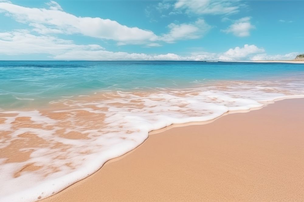 Beach ocean sea sky. 