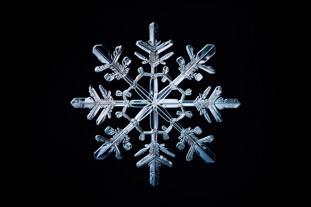 Snowflake nature christmas freezing. AI generated Image by rawpixel.