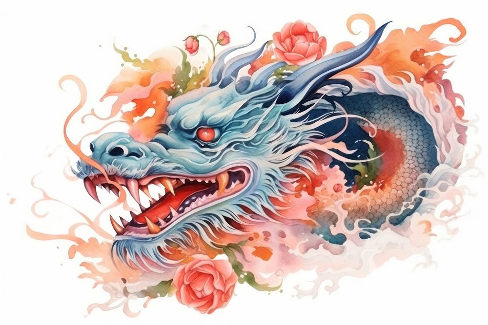 Dragon art creativity graphics. AI generated Image by rawpixel.
