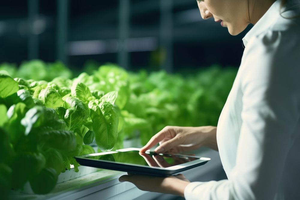 Computer plant farm agriculture. AI generated Image by rawpixel.